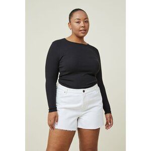 Cotton-On White A Line Denim Shorts 18 NEW